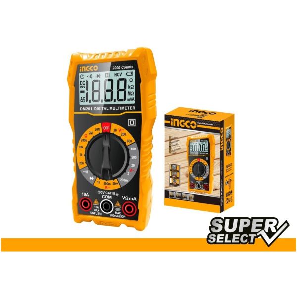 Tester Multimetro Digital Ingco Dm200 Iec1010 Profesional - Imagen 3