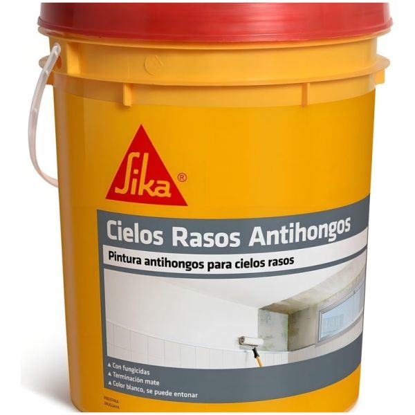 Pintura Para Cielos Rasos Cubritiva Antihongos Sika - 4 Kg