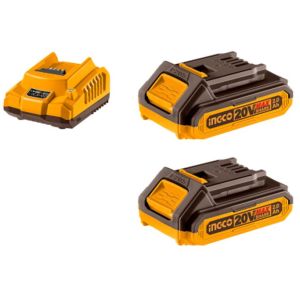 Set X2 Bateria 20v 2amp + 1 Cargador Ingco Fbcpk1222