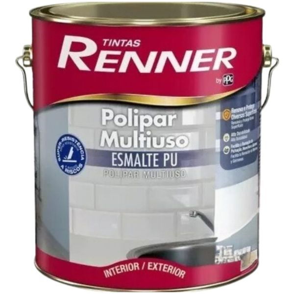 Esmalte Pu Multiuso Renner Pisos Polipar Satinado 4,5l