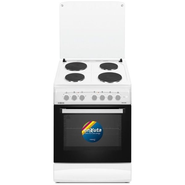 Cocina Electrica 4 Discos Electricos Y Conveccion Blanca 60x