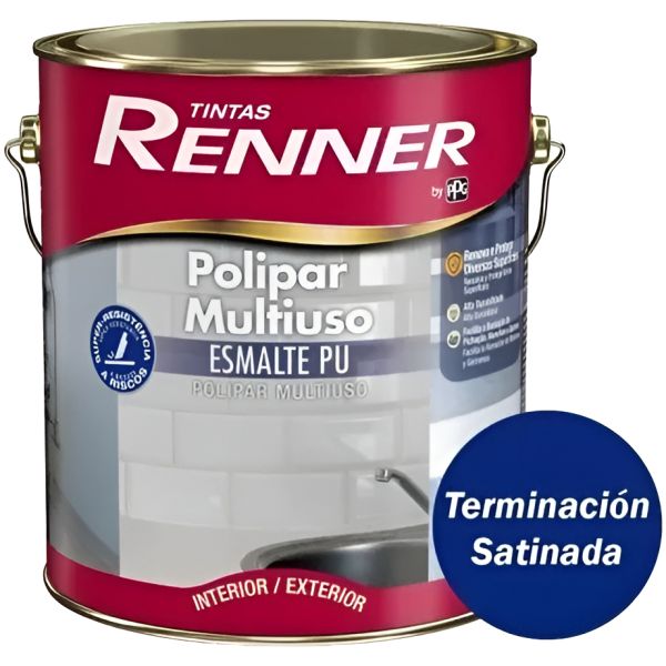 Esmalte Pu Multiuso Renner Pisos Polipar Satinado 4,5l - Imagen 2