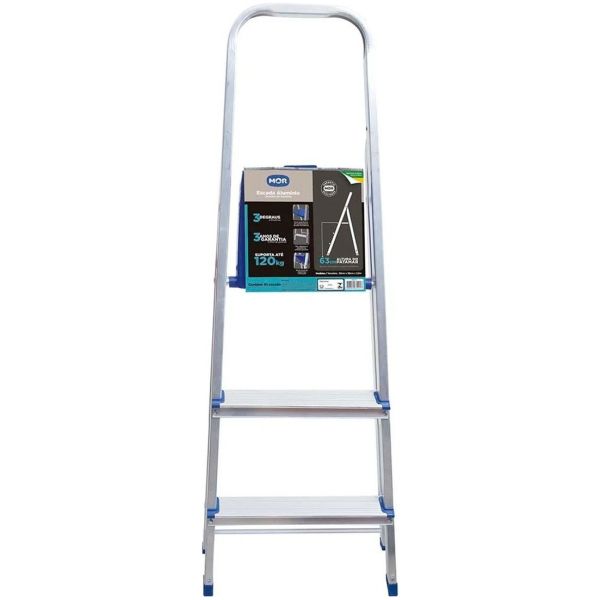 Escalera De Aluminio 3 Escalones Mor Plegable 5101 - Chaplin - Imagen 2