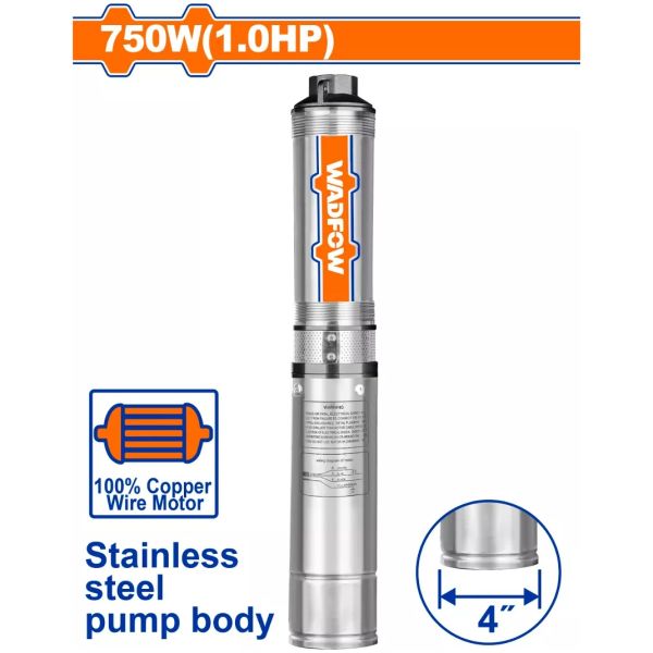 Bomba Sumergible Pozo Profundo 750w 4 PuLG Wadfow Wwpda03 - Imagen 2