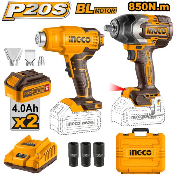 Kit Llave Impacto 850nm + Pis. Calor Brushless Cosli240489 - Imagen 2