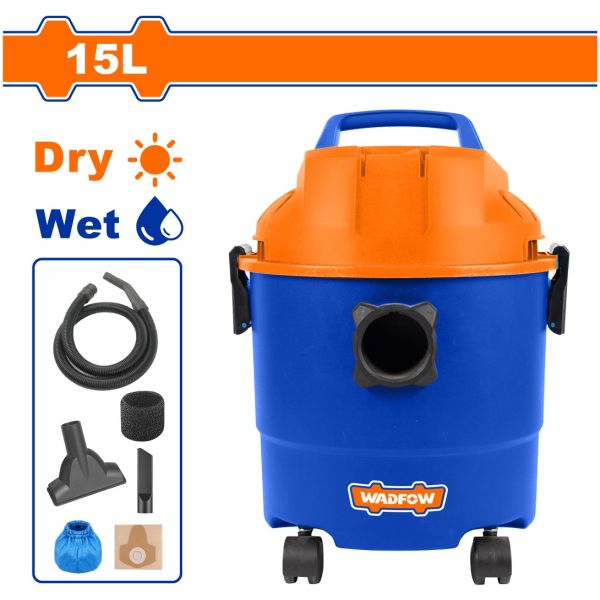 Aspiradora 15lt 1200w Seco Humedo Wadfow Wvr1a15 - Imagen 2