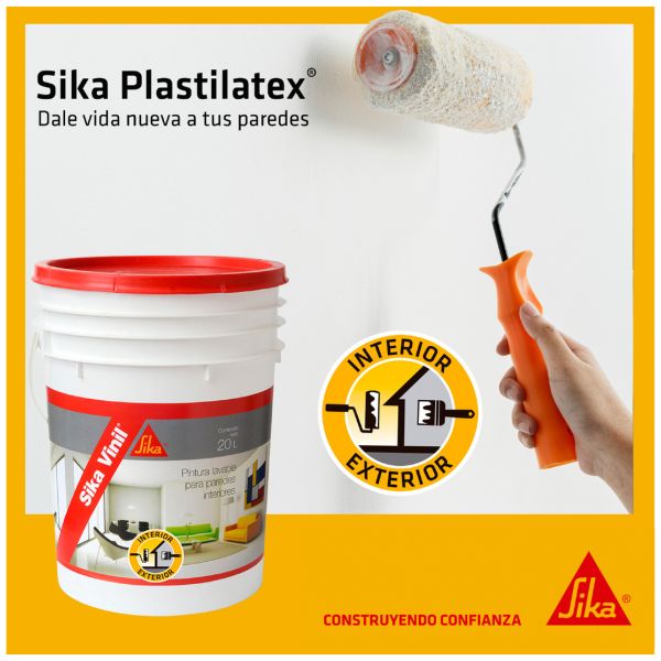Latex Interior Exterior Antihongos Sika Plastilatex 20 Lt Ac - Imagen 4