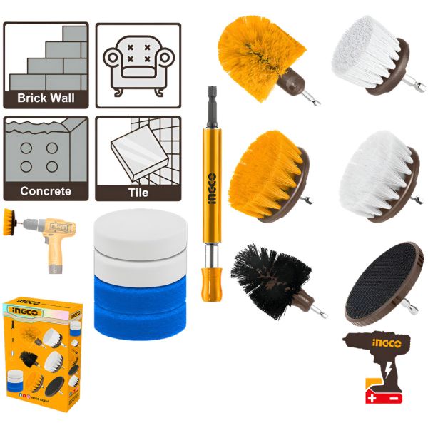 Set X 11 Cepillos P Taladro Multi Uso Ingco Wcb1101 Pg - Imagen 2