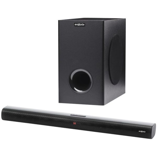 Barra De Sonido Con Subwoofer Enxuta 2.1 Bt Aux Usb