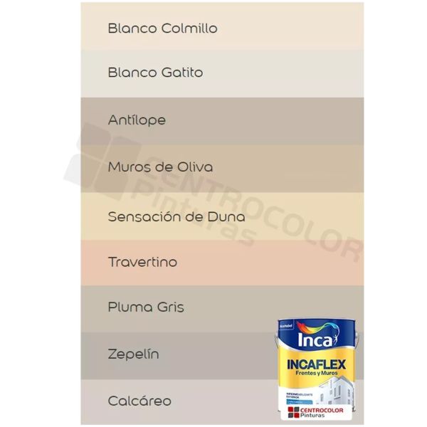 Impermeabilizante Inca Incaflex Frentes Y Muros Colores 20lt - Imagen 7