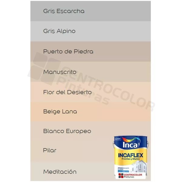 Impermeabilizante Inca Incaflex Frentes Y Muros Colores 20lt - Imagen 6