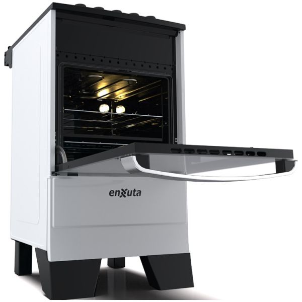 Cocina Supergas 4h Enxuta Blanca Con Mesada De Vidrio - Imagen 2
