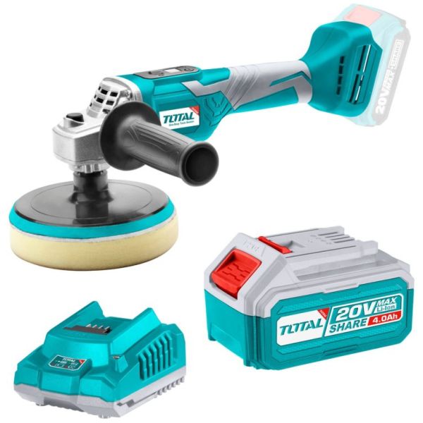 Lustra Pulidora Inalámbrica 20v Total Con Batería Y Cargador