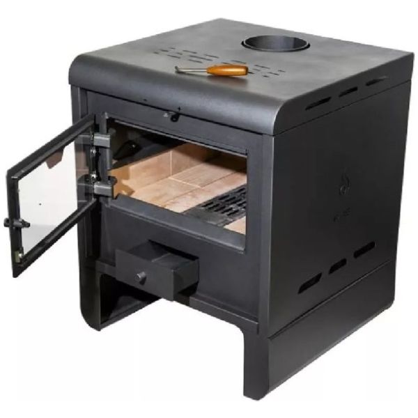 Calefactor Estufa Kit Instal Enlozado P9 Caños 6'' Tromen