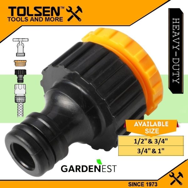 Conector Canilla Acople Riego 1/2-3/4 Tolsen 57111 - Imagen 2
