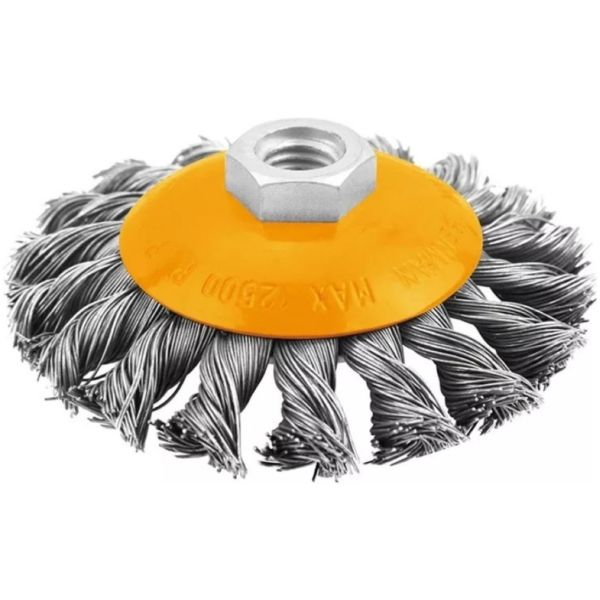 Cepillo Copa Chata Amoladora Ind.trenzado 100mm Tolsen 77520