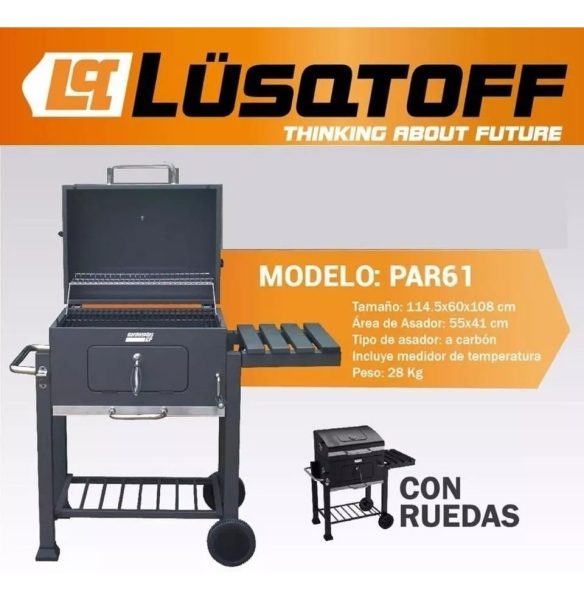 Parrilla Móvil Lüsqtoff Par-61 108cm De Ancho 114.5cm De Alt - Imagen 6