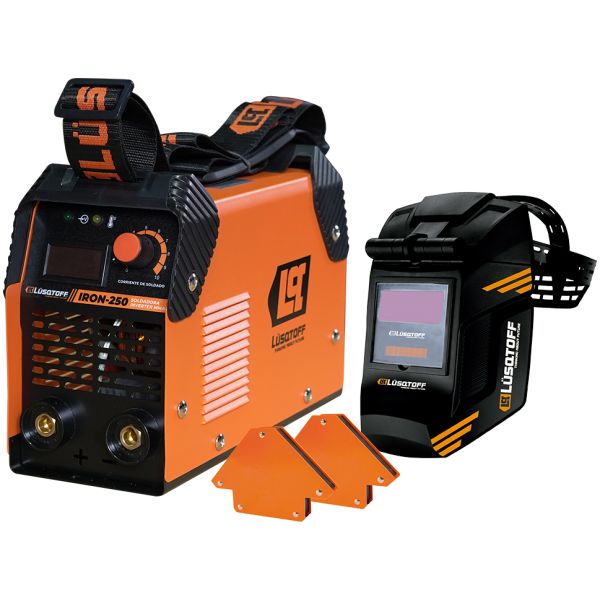 Soldadora Inverter Lüsqtoff Mega Iron 100 +máscara+escuadras