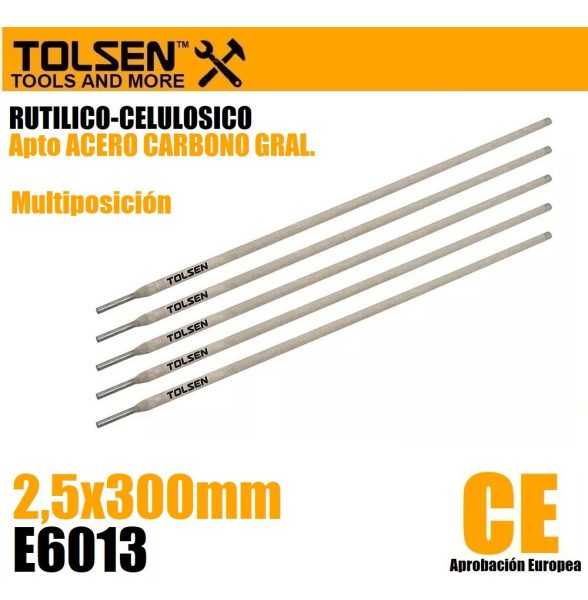 Electrodo P/soldar Tipo E6013 Acero2,5mm Tolsen X Kg. 44952 - Imagen 2