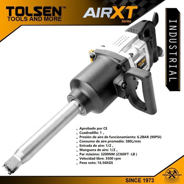 Llave Impacto Neumática Tolsen Encastre 1 3200 Nm 73395 - Imagen 2
