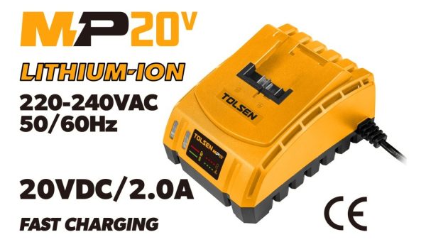 Cargador Inteligente Batería Li-ion 20vdc 2.0ah Tolsen - Imagen 2