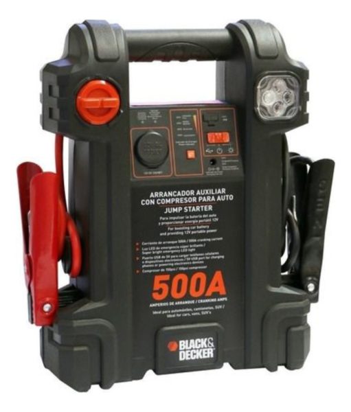 Arrancador Auxiliar Black + Decker C/compresor 500a 12v Usb - Imagen 2
