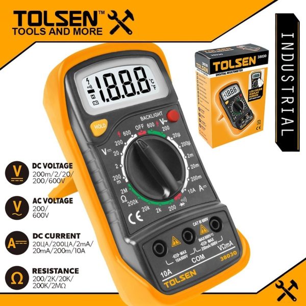 Tester Digital Multimetro Profesional Tolsen 38031 - Imagen 2