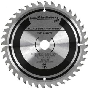 Hoja De Sierra 255mm X 25,4 40d P/madera Gladiator Pro