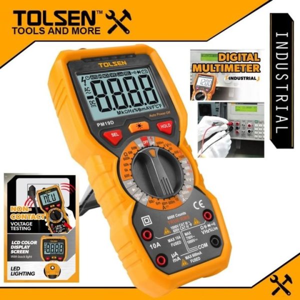 Tester Digital Multímetro Industrial Tolsen 38033 Lcd - Imagen 3