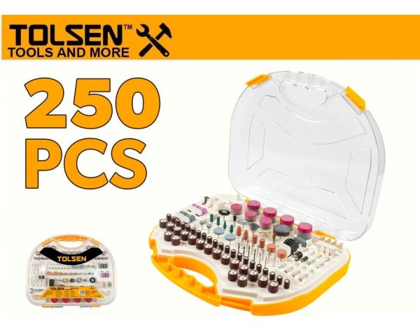 Minitorno Juego Accesorios 250 Pcs. Tolsen 77115 - Imagen 2