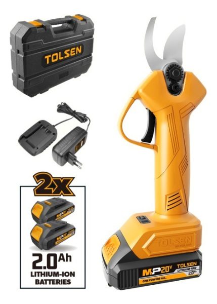 Tijera Poder Inalámbrica 20v Tolsen Industrial 87380 2 Bat. - Imagen 3