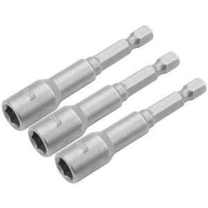 Puntas (3) Atornillador Hexagonal 10mm Largas Tolsen - 77845