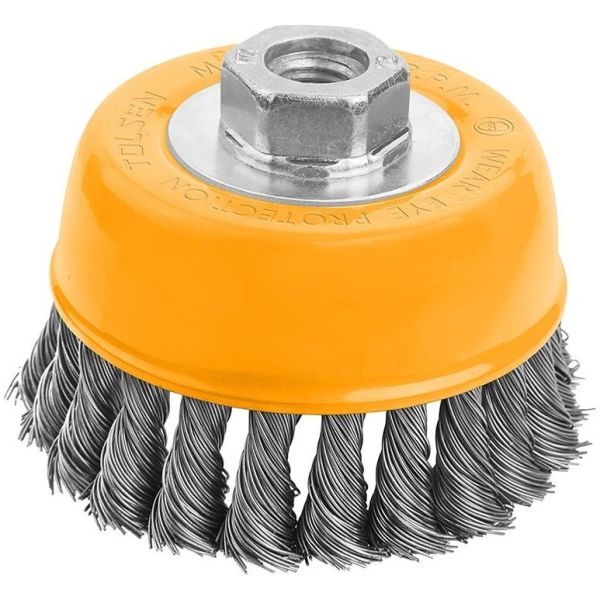 Cepillo Copa Amoladora Trenzado Industr. 125mm Tolsen 77510