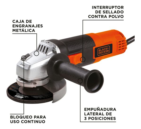 Amoladora Angular Black+decker G720n 820w 115mm 220v - Imagen 2