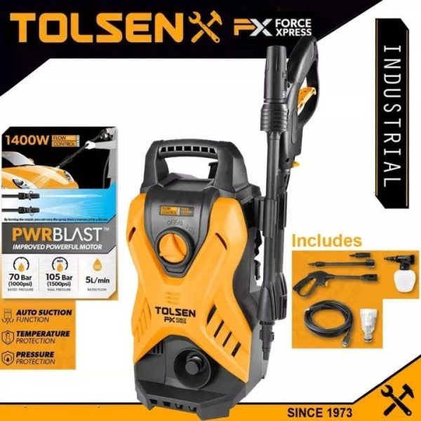 Hidrolavadora Profesional Tolsen 79588 - 105 Bar 1400 Watts - Imagen 2