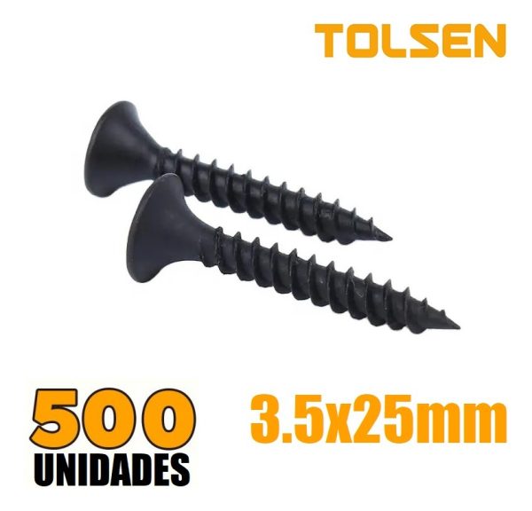 Tornillo T2 Yeso 6x1 - 3.25x25mm Por 500 Unid. Tolsen 54052 - Imagen 3