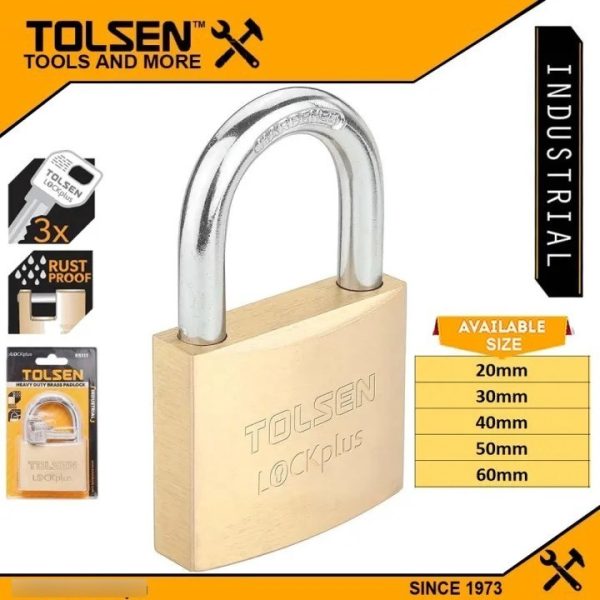 Candado Bronce Y Acero Reforzado Tolsen 20mm 55111 - Imagen 2
