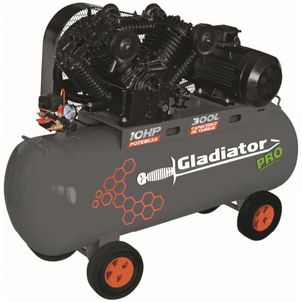 Compresor 300 Lt 10hp Trsifasico 380 Gladiator Pro