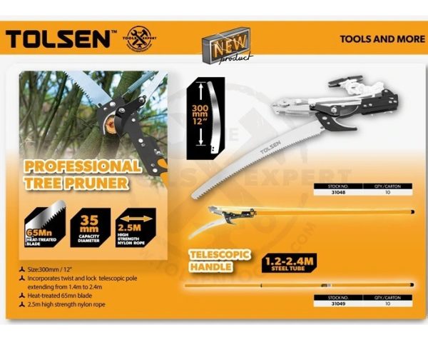 Corta Rama Tolsen Profesional C/alargador 2.4mt 31048+31049 - Imagen 2