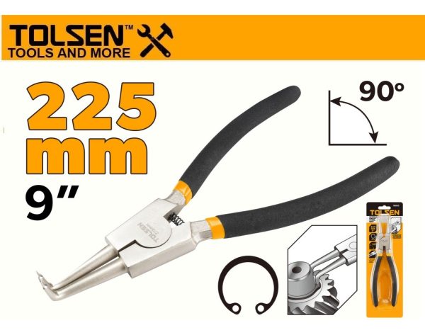 Pinza Seguro Externo Curvo 9 PuLG Tolsen 10093 - Imagen 2