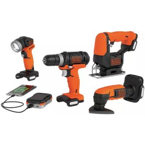 Kit 4 Herramienta Eléctrica12v Gopack Black+decker Bdck502c1