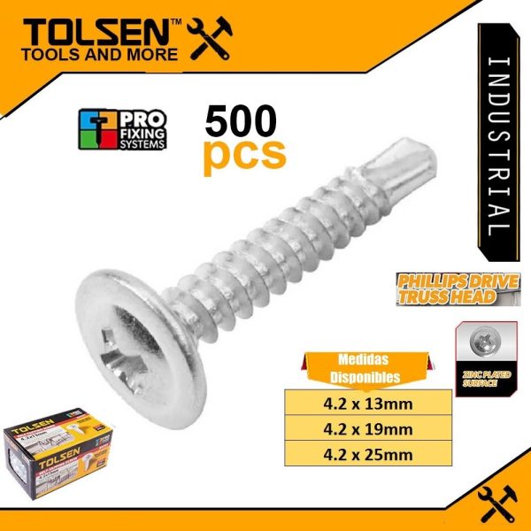 Tornillo T1 Ph P/mecha 8x5/8 - 4,2x16mm X 500 Und. Tolsen - Imagen 2