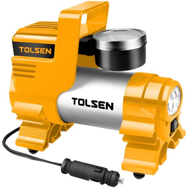 Compresor Auto 12 Volt C/linterna Tolsen 65515 30 L/m