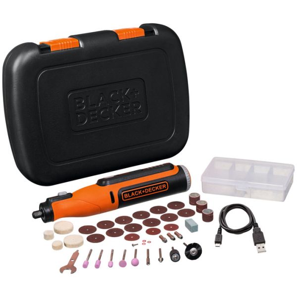 Mini Torno Inalambrico 8v Black + Decker 35 Acces+maleta