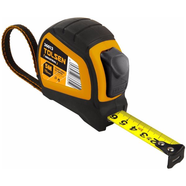 Cinta Métrica Industrial Traba Automática. Tolsen 5m 36014