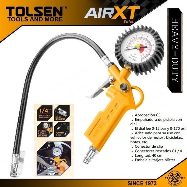 Pistola Infladora Neumáticos Tolsen 73193 Linea Airxt Pro - Imagen 2