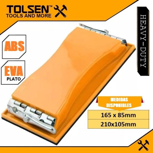 Taco P/ Lijar Manual Tolsen Plástico Y Goma 165x85mm 32100 - Imagen 2