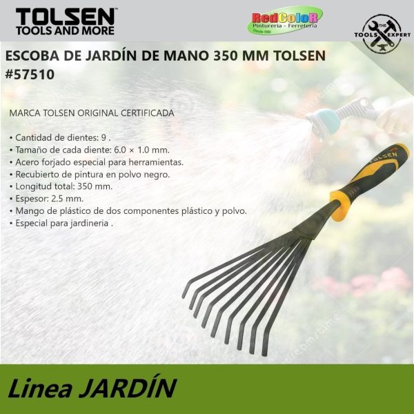 Escobilla De Jardín Manual 350 Mm Tolsen 57510 - Imagen 3