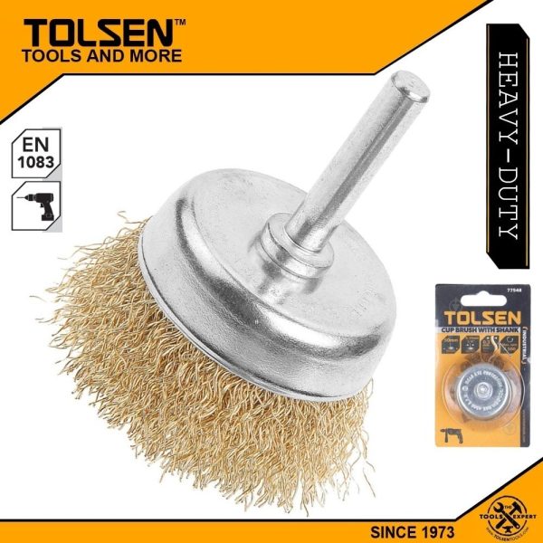 Cepillo Copa Taladro Industrial Bronceado 50mm Tolsen 77548 - Imagen 2