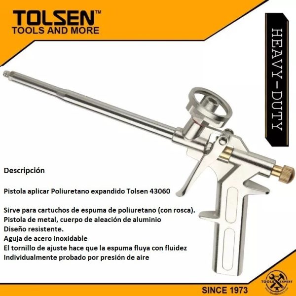 Pistola Aplicar Poliuretano Expandido Tolsen 43060 - Imagen 2